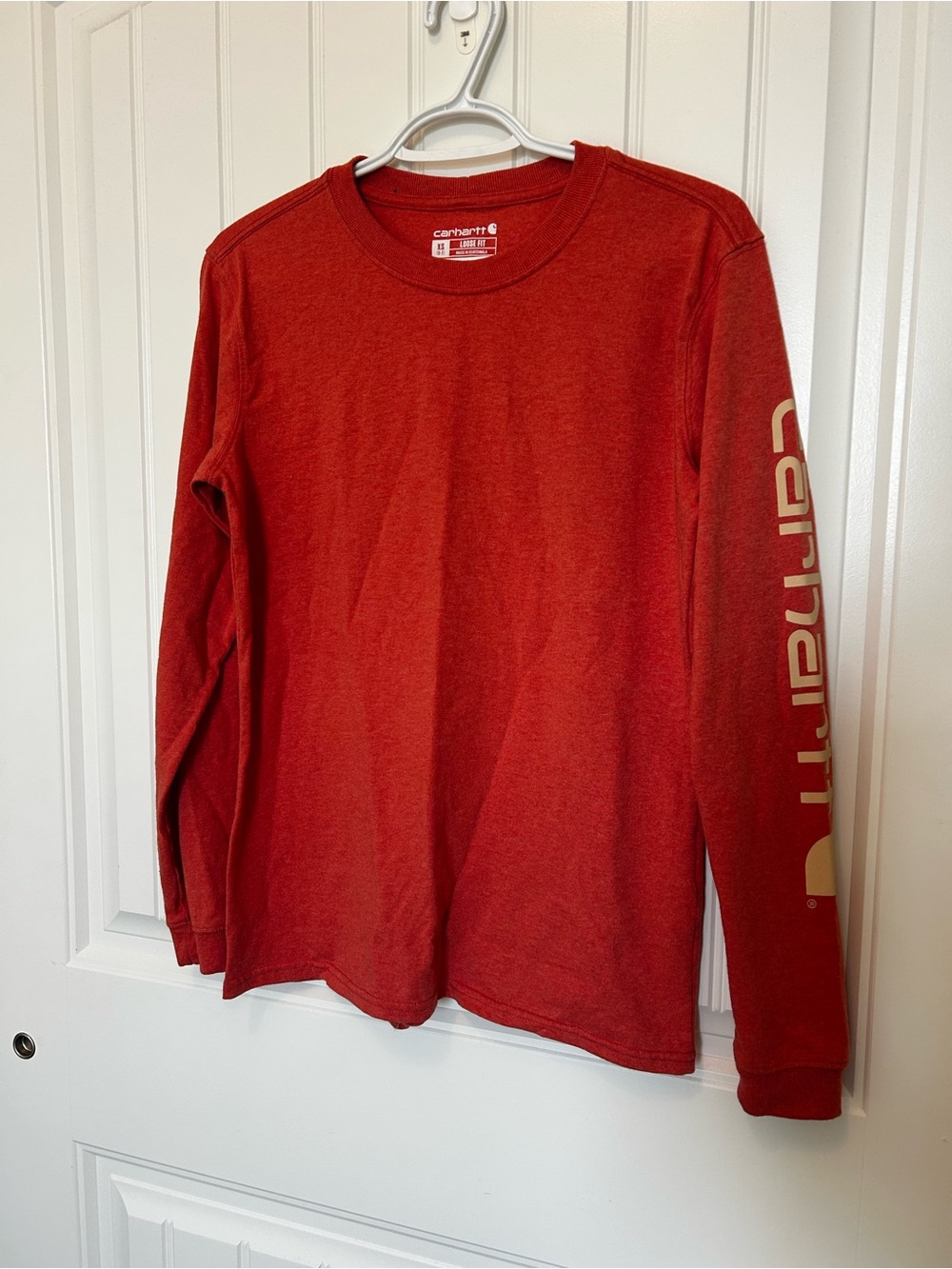 Carhartt Loose Fit Long Sleeve Orange Top